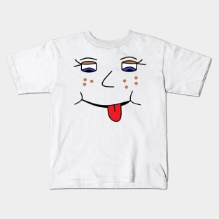 Happy Joy Freckle Face Doodle Kids T-Shirt